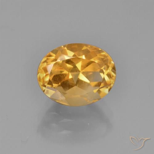 2.85ct Natural Dorado naranja Citrino, Ovalada, VVS-VS