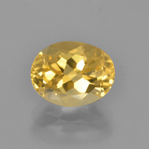 Citrino dorado natural de 2,62 ct, corte óvalo, VVS-VS