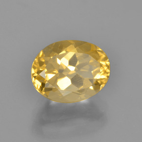 Citrino dorado natural de 2,62 ct, corte óvalo, VVS-VS