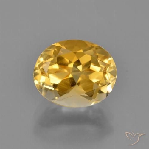 2.68ct Natural Dorado oscuro medio Citrino, Ovalada, VVS