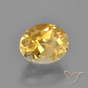 Citrino Dorado oscuro medio natural de 2.68 ct, Ovalada, VVS