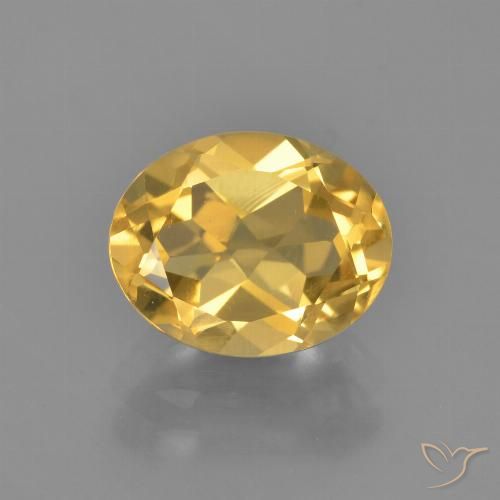 2.65ct Natural Naranja dorado Citrino, Ovalada, VVS
