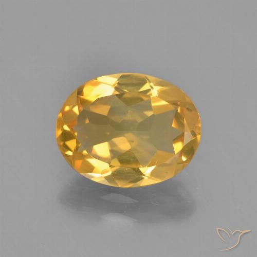 2.06ct Natural Dorado medio Citrino, Ovalada, VVS-VS