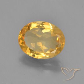 Citrino Dorado medio natural de 2.06 ct, Ovalada, VVS-VS