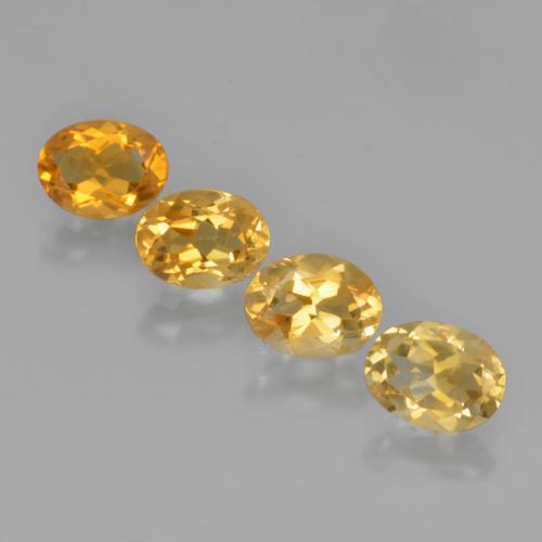 Gemas de citrino dorado natural de 4,14 ct, corte óvalo, VS