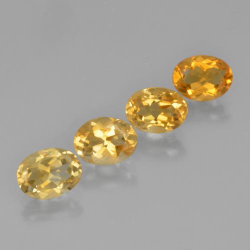 Gemas de citrino dorado natural de 4,14 ct, corte óvalo, VS
