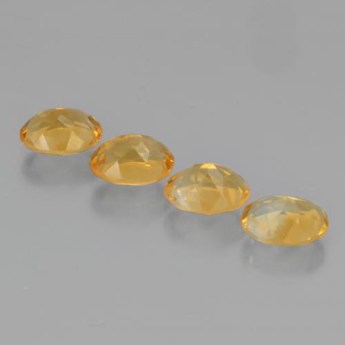 Gemas de citrino dorado natural de 4,14 ct, corte óvalo, VS