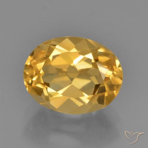 2.40ct Natural Naranja dorado Citrino, Ovalada, VS
