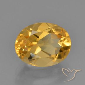 Citrino Naranja dorado natural de 2.40 ct, Ovalada, VS