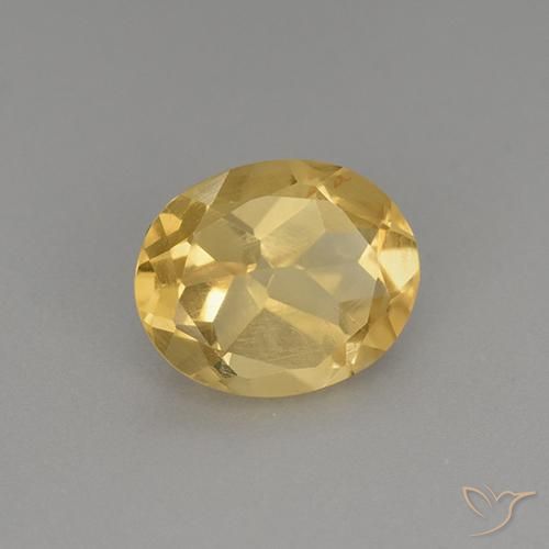 Citrino Dorado medio natural de 2.30 ct, Ovalada, VS