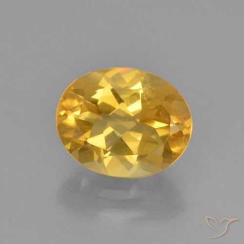 2.41ct Natural Dorado medio Citrino, Ovalada, VVS
