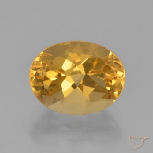 Citrino dorado natural de 2,60 ct, corte óvalo, VVS