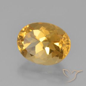 Citrino dorado natural de 2,60 ct, corte óvalo, VVS