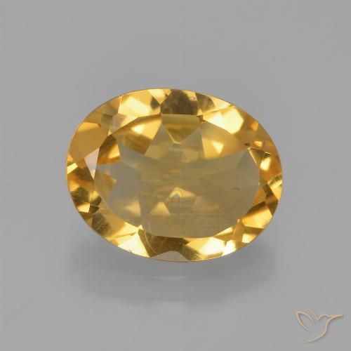 2.09ct Natural Dorado oscuro medio Citrino, Ovalada, VS