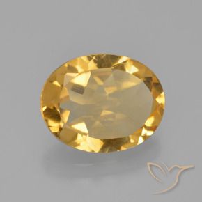 Citrino Dorado oscuro medio natural de 2.09 ct, Ovalada, VS