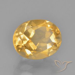 Citrino Dorado claro natural de 2.57 ct, Ovalada, VS
