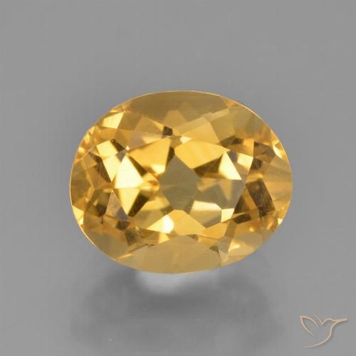 2.45ct Natural Naranja dorado intenso Citrino, Ovalada, VS