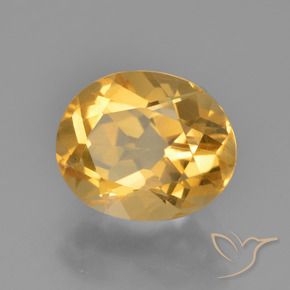 Citrino Naranja dorado intenso natural de 2.45 ct, Ovalada, VS