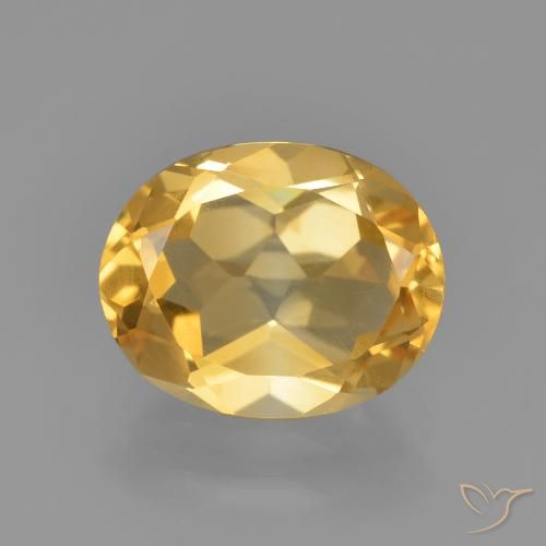 2.13ct Natural Dorado medio Citrino, Ovalada, VVS-VS