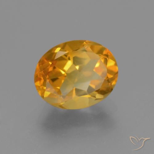 Citrino Naranja medio natural de 2.31 ct, Ovalada, VVS-VS