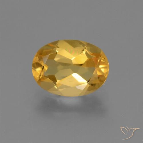 1.78ct Natural Dorado naranja Citrino, Ovalada, VVS-VS