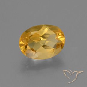 Citrino Dorado naranja natural de 1.78 ct, Ovalada, VVS-VS