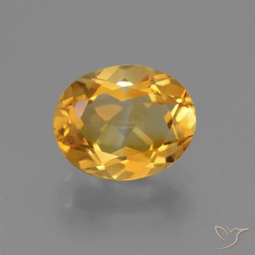 2.40ct Natural Dorado naranja Citrino, Ovalada, VVS