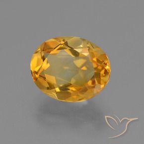 Citrino Dorado naranja natural de 2.40 ct, Ovalada, VVS