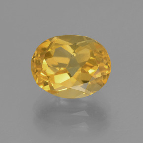 Citrino dorado natural de 2,80 ct, corte óvalo, VVS-VS