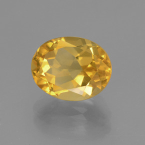 Citrino dorado natural de 2,80 ct, corte óvalo, VVS-VS