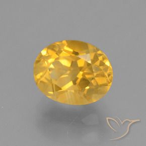 Citrino Dorado claro natural de 2.57 ct, Ovalada, VVS-VS