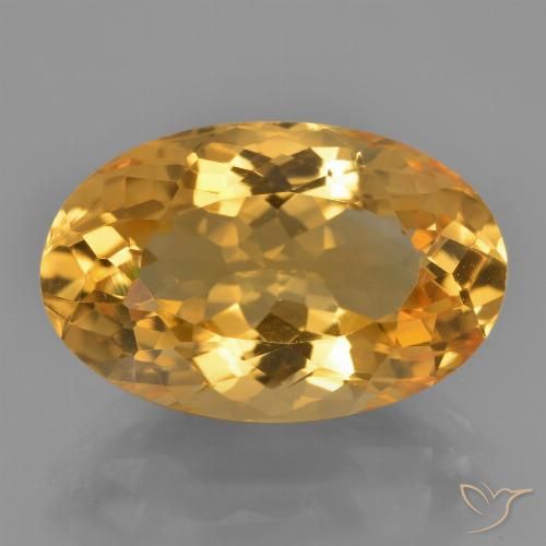 Citrino dorado natural de 9,75 ct, corte óvalo, VVS