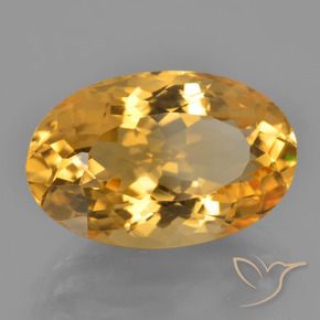 Citrino dorado natural de 9,75 ct, corte óvalo, VVS