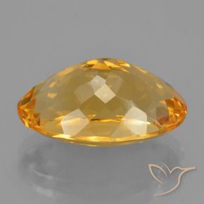 Citrino dorado natural de 9,75 ct, corte óvalo, VVS