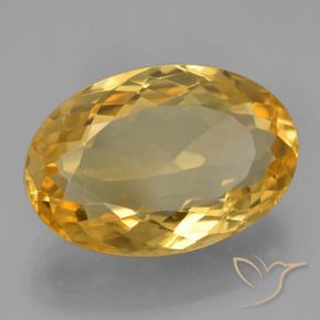 Citrino Dorado oscuro medio natural de 9.54 ct, Ovalada, VVS