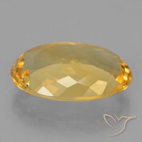 Citrino Dorado oscuro medio natural de 9.54 ct, Ovalada, VVS