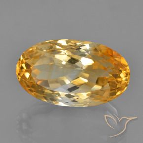 Citrino Dorado naranja intenso natural de 9.18 ct, Ovalada, VVS