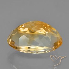 Citrino Dorado naranja intenso natural de 9.18 ct, Ovalada, VVS