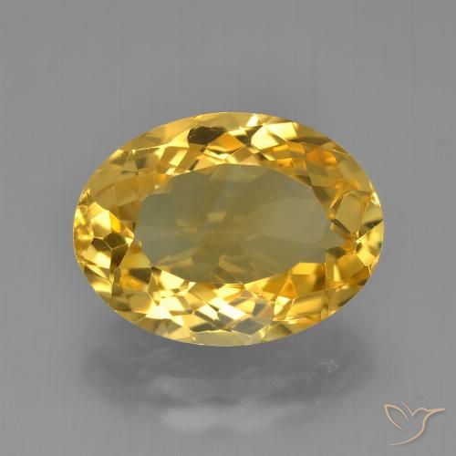 6.16ct Natural Dorado Citrino, Ovalada, VVS