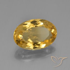 Citrino Naranja dorado natural de 4.34 ct, Ovalada, VVS