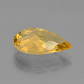 Citrino Dorado oscuro natural de 4.67 ct, En forma de pera, VVS