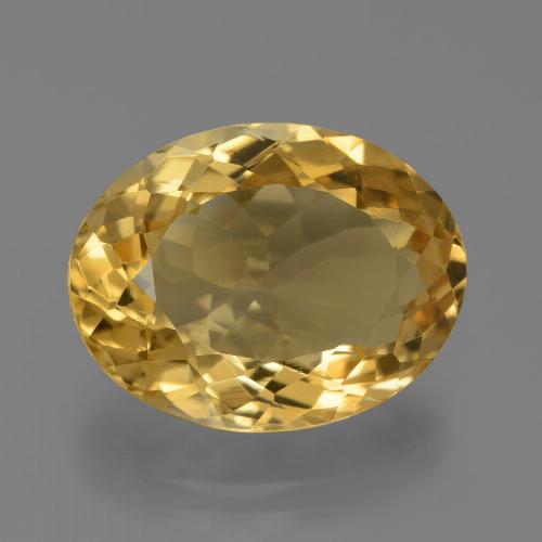 Citrino Dorado claro medio natural de 8.95 ct, Corte Óvalo, VVS