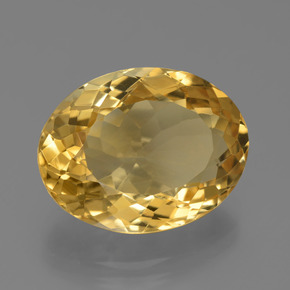 Citrino Dorado claro medio natural de 8.95 ct, Corte Óvalo, VVS