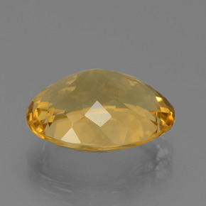 Citrino Dorado claro medio natural de 8.95 ct, Corte Óvalo, VVS