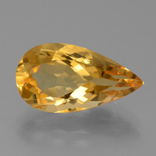 Citrino dorado natural de 7,46 ct, en forma de pera, VVS