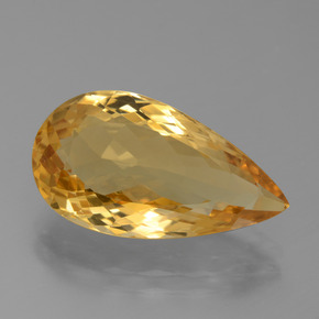 Citrino dorado natural de 8,90 ct, en forma de pera, VVS