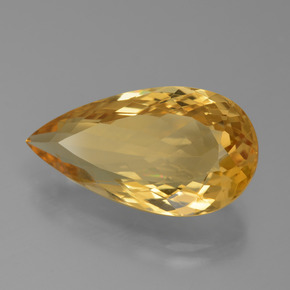 Citrino dorado natural de 8,90 ct, en forma de pera, VVS