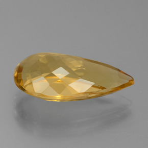 Citrino dorado natural de 8,90 ct, en forma de pera, VVS