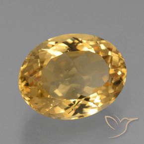 Citrino Naranja dorado intenso natural de 6.23 ct, Ovalada, VVS