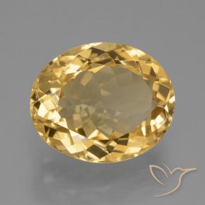 Citrino Dorado oscuro medio natural de 6.73 ct, Ovalada, VVS